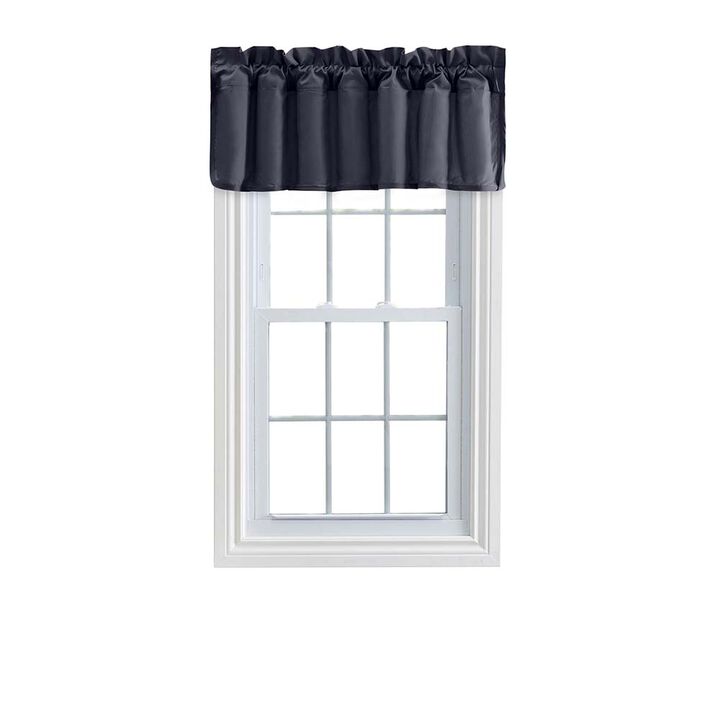 Ellis Stacey 3" Rod Pocket High Quality Fabric Solid Color Window Lined Swag Set Filler Valance 42"x13" Navy
