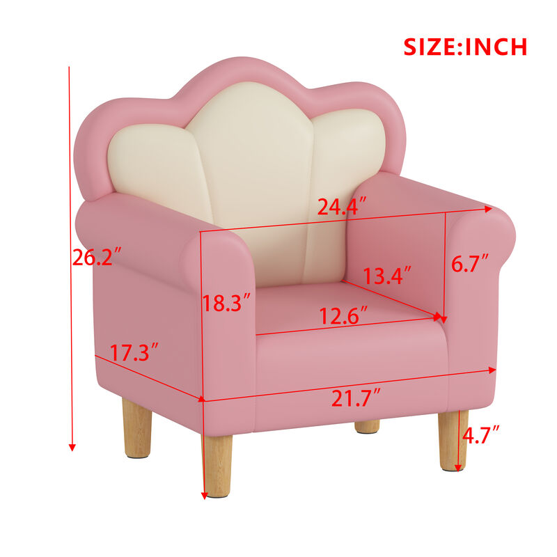 Merax PU Upholstered Princess Armchair Sofa