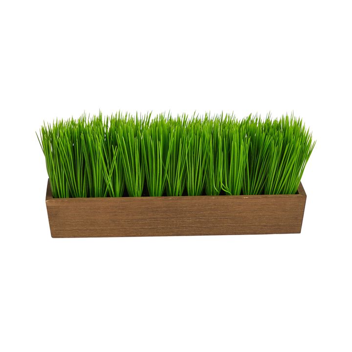 Hivvago 12" Grass Artificial Plant in Decorative Planter