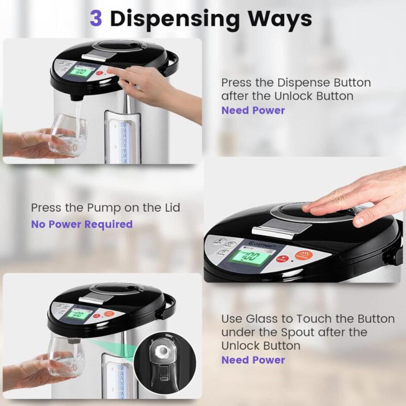Hivvago 5-liter Electric LCD Water Boiler and Warmer