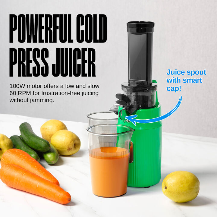 Ventray Essential Ginnie Juicer Compact Small Cold Press Masticating Slow Juicer