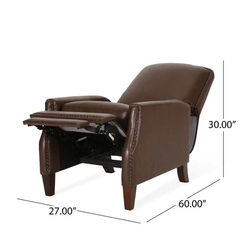 Merax PU Leather Recliner Chair with Rivets Design