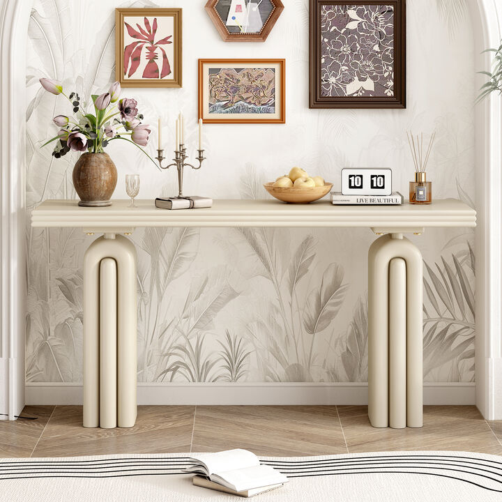 Merax Luxurious Acacia Veneer Console Table