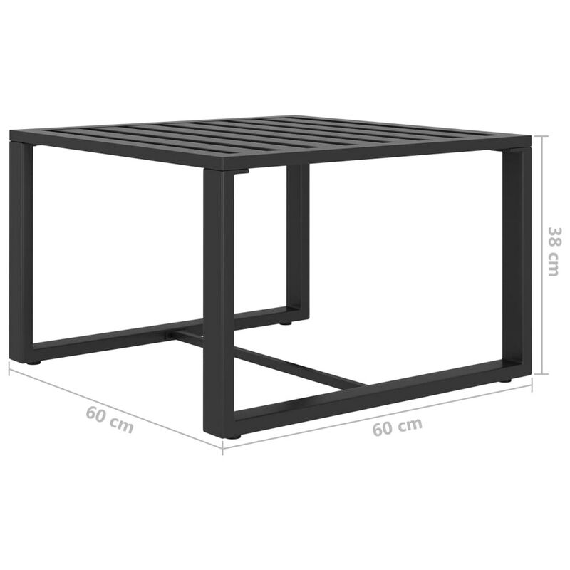 Shina 5pc Outdoor Modular Sofa Set with Table, Gray Metal, Polyester - Benzara