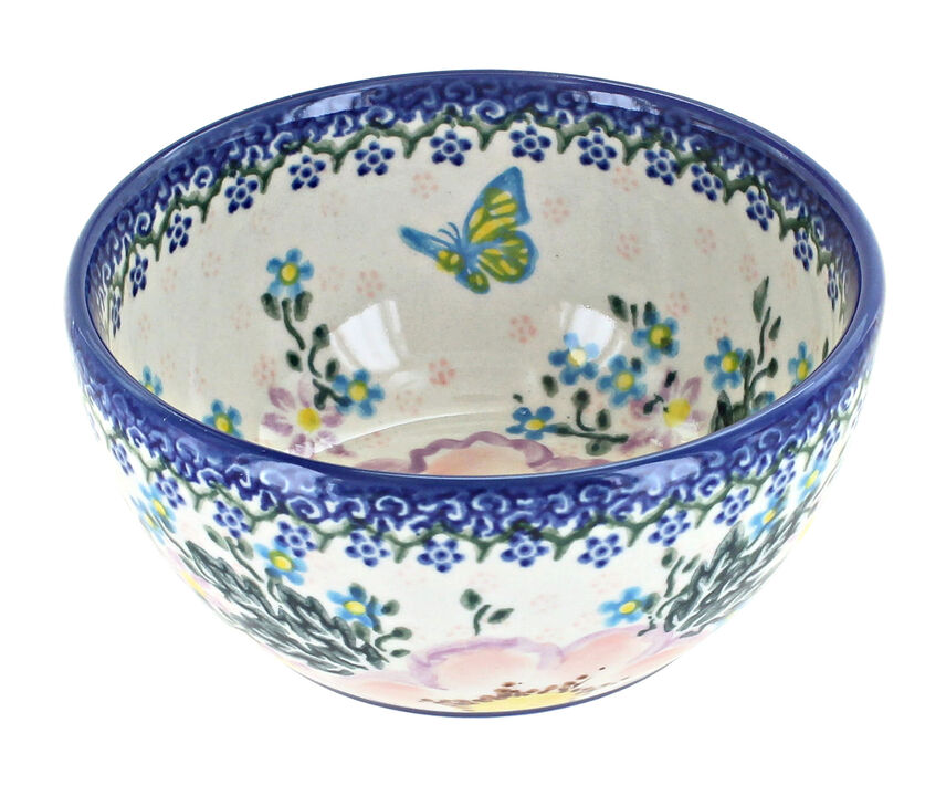 Blue Rose Polish Pottery Charleston Dessert Bowl