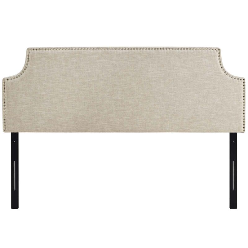 Modway - Laura Queen Upholstered Fabric Headboard Beige