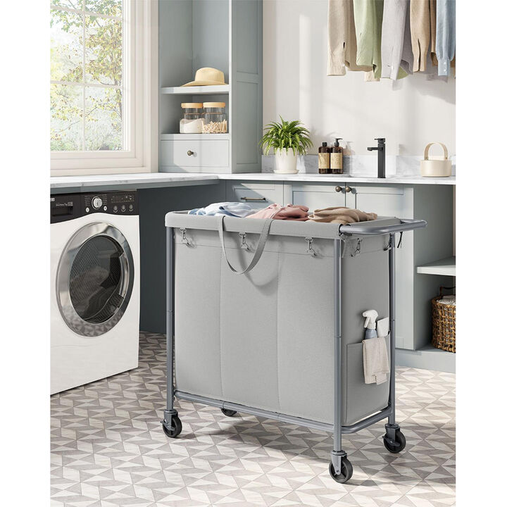 Laundry Basket with Wheels, Rolling Laundry Hamper