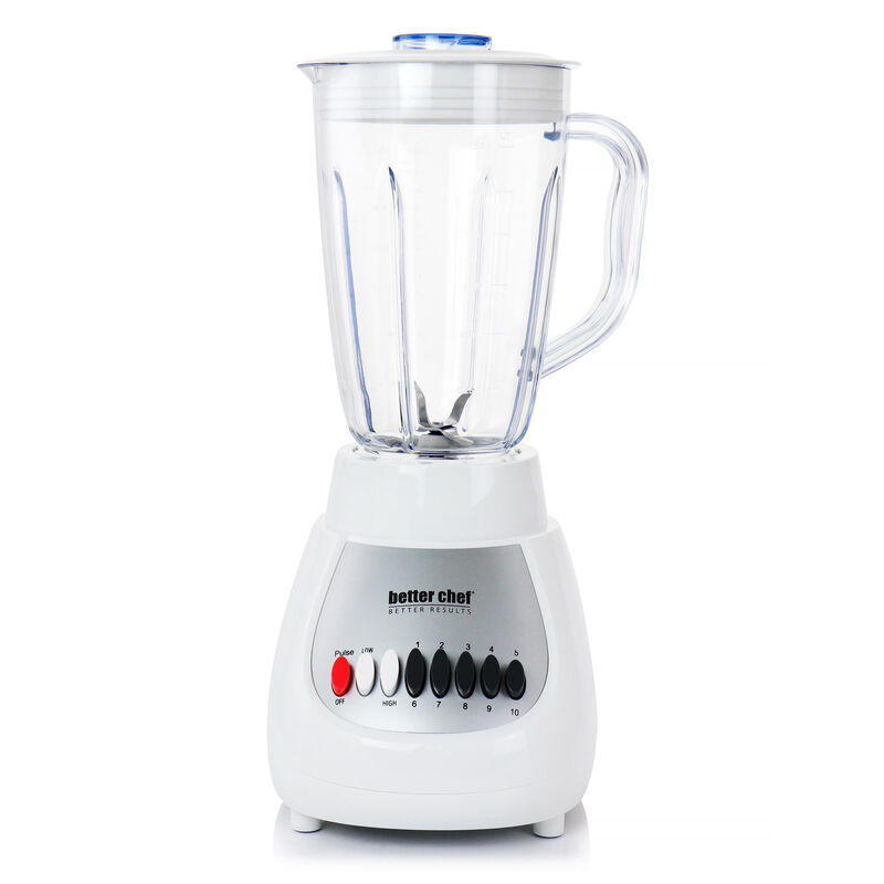 Better Chef 10 Speed 350 Watt Plastic Jar Blender in White