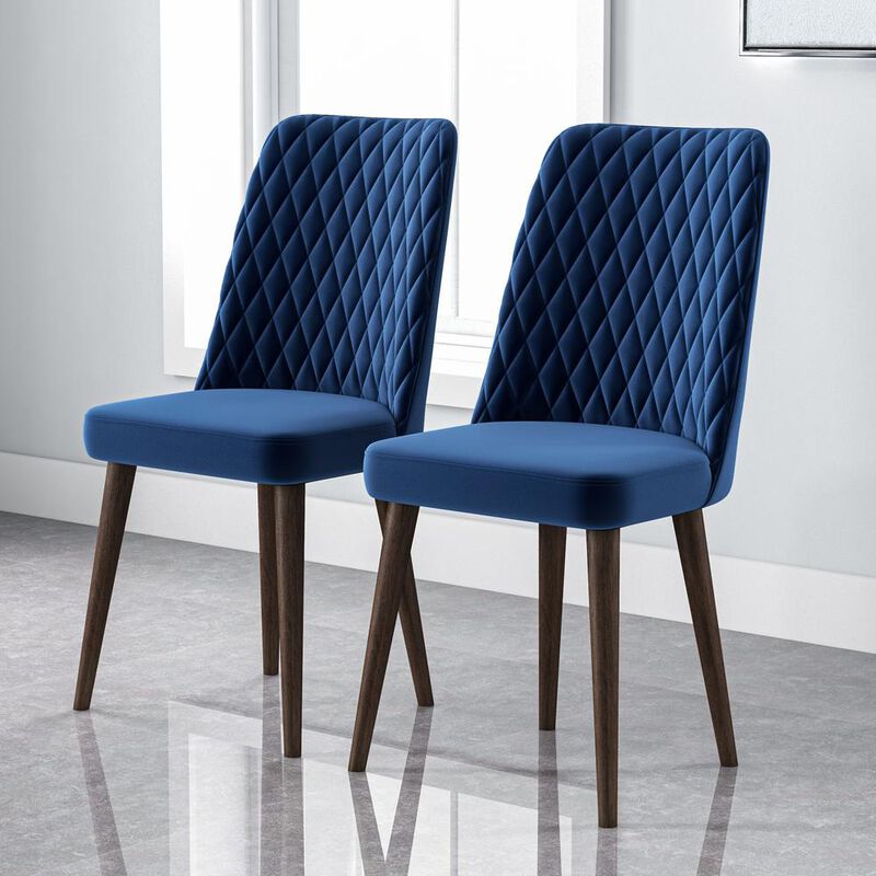 Ashcroft Furniture Co Katie Mid-Century Modern Velvet Dining Chair (Set of 2)