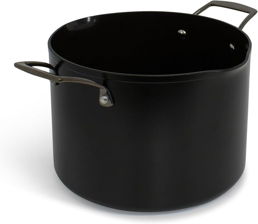Blu. Cookware 8.5QT Stock Pot with Double Strainer Lid, Non-Toxic, Non-Stick Ceramic, PFA/PFOA-Free Pot, Suitable for All Cooktops