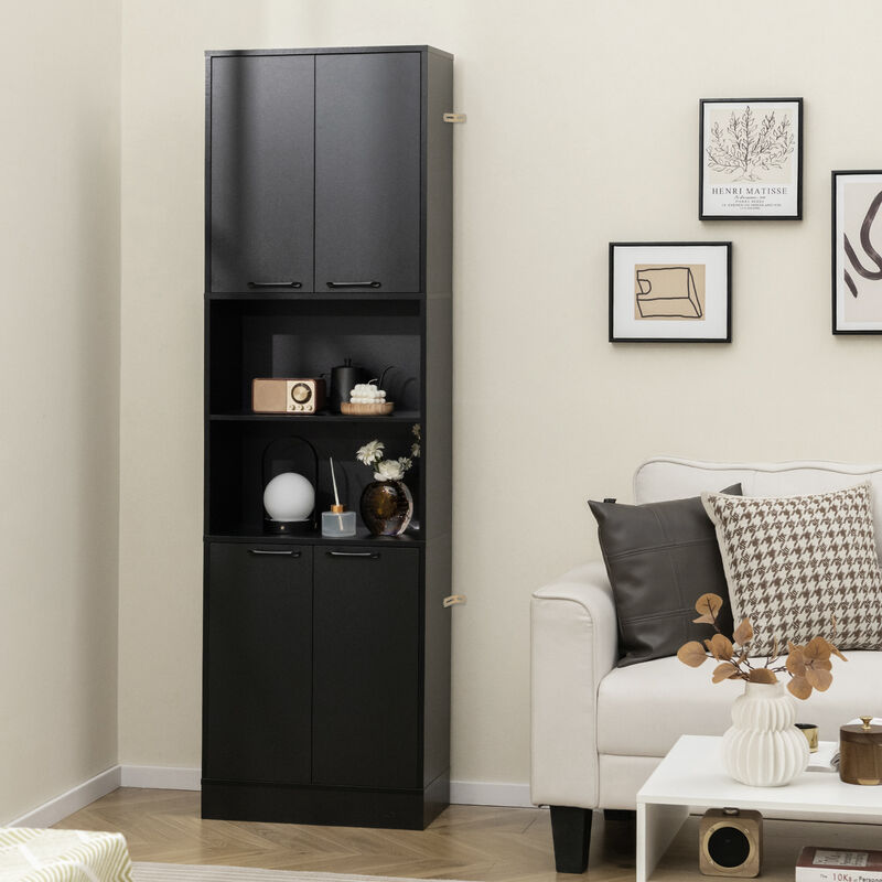 Tall Kitchen Pantry Cabinet with Doors & Shelves – Freestanding Storage Cupboard for Kitchen