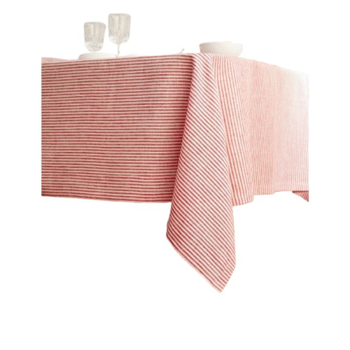 Solino Home 100% Pure Linen Tablecloth | Narrow Stripe