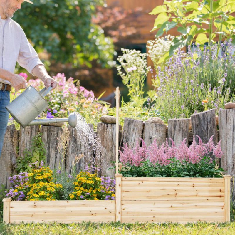 Hivvago Raised Garden Bed with Trellis