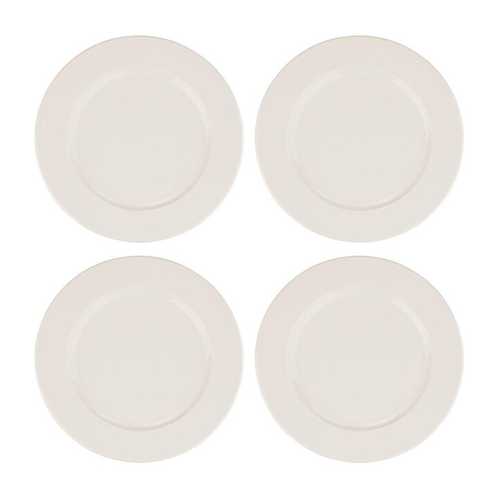 Banquet dia.6.5" Round Warm White Porcelain Plate (Set of 4)