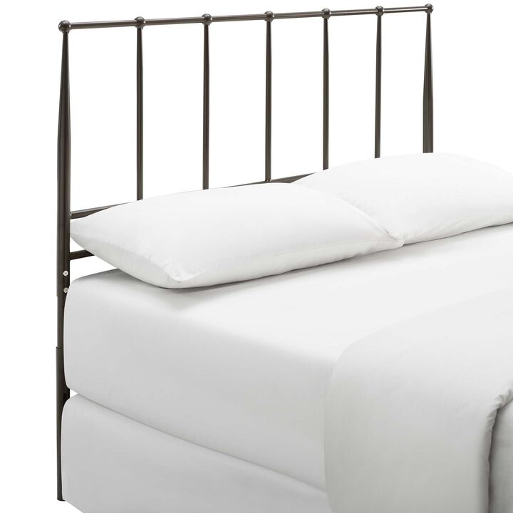 Modway - Kiana Queen Metal Stainless Steel Headboard Brown