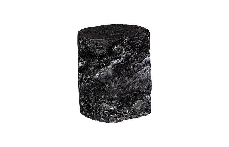 Black Wash Round Stool