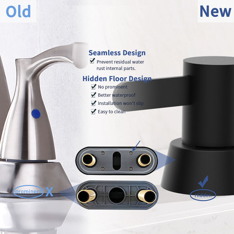 2-Handle Centerset Bathroom Faucet in Matte Black for RV and Vanity Sinks