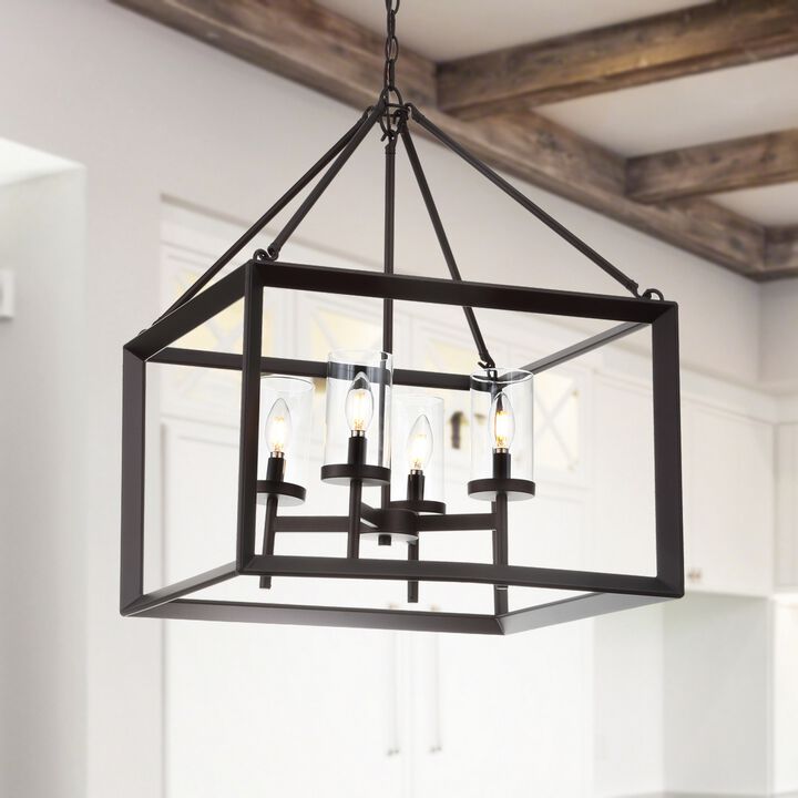 Anna 4-light Metal/Glass LED Pendant