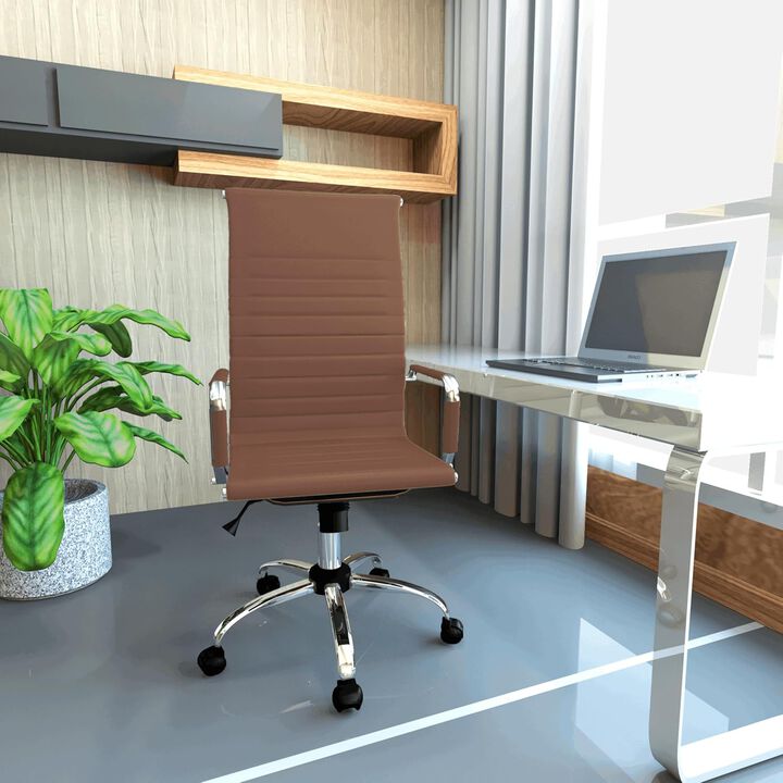 LeisureMod Harris Modern Adjustable Office Executive Swivel Chair High-Back Task Office Chair
