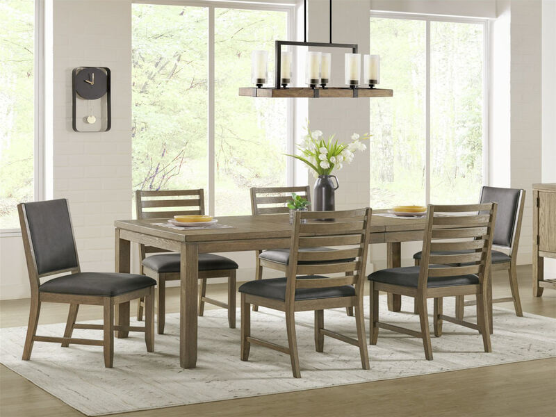 Saunders Desert Brown Upholstered Solid Wood Dining Chairs (Set of 2)