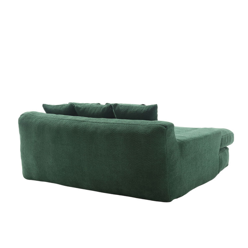 Merax Chenille 2-seater Lazy Sofa With 5 Back Pillows