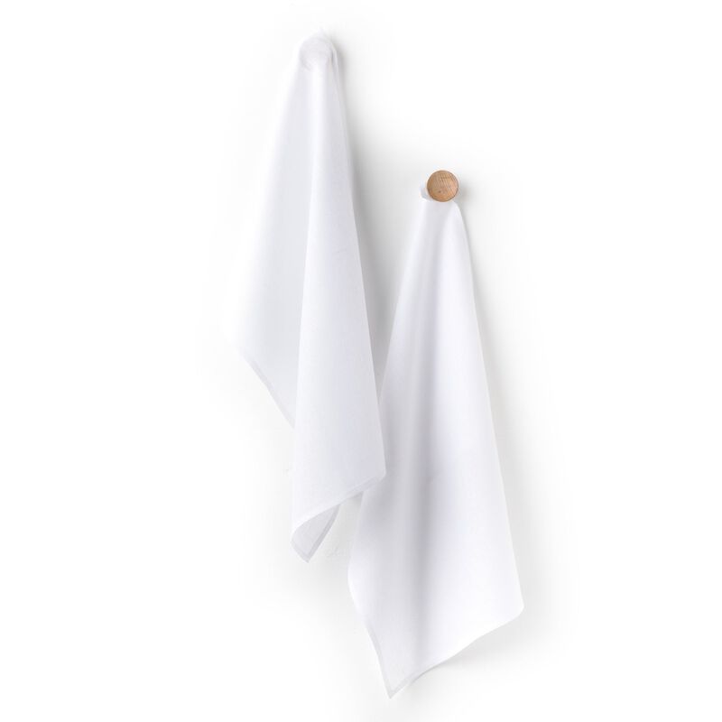 Solino Home 100% Pure Linen Kitchen Towels Set of 2 - 17 x 26 Inch | Fete