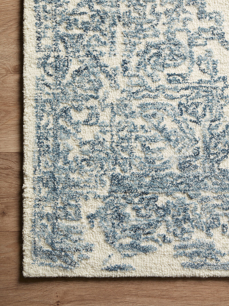 Annie ANN02 White/Blue 3'6" x 5'6" Rug