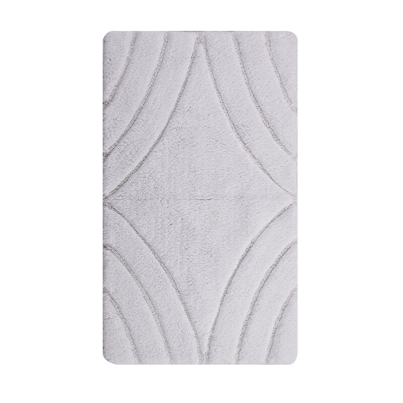 Knightsbridge Diamond 220 GSF Non Skid Back Bath Rug 24 x 40 - White