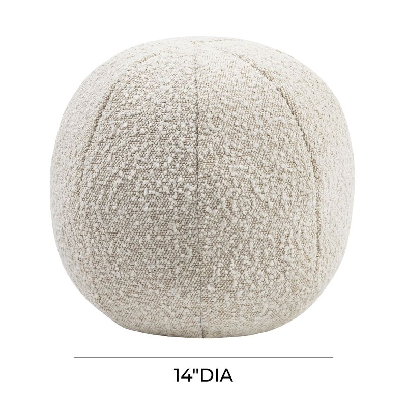 Boba Cream Vegan Shearling 14" Pillow