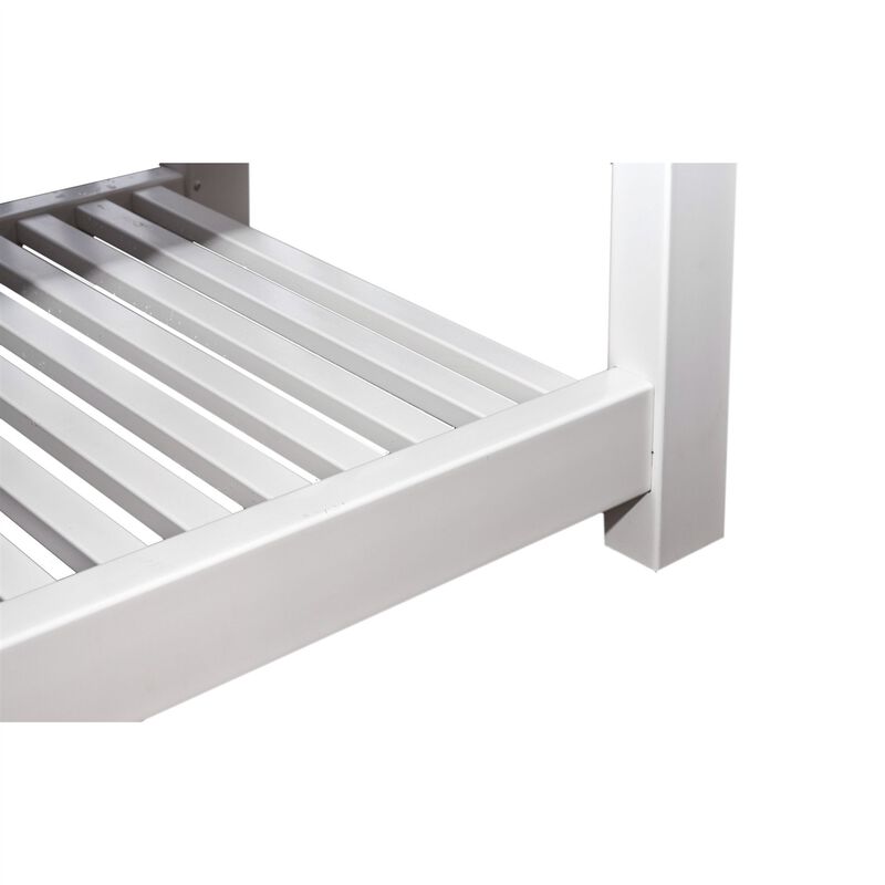 QuikFurn Elevated Planter Raised Grow Bed in White Vinyl