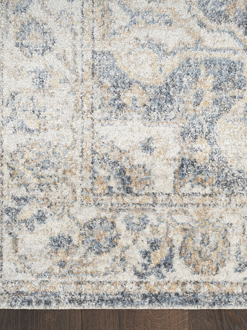 Astra Machine Washable ASW12 Gray/Blue 7'10" x 10' Rug