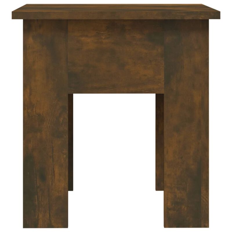 vidaXL Coffee Table Smoked Oak 15.7"x15.7"x16.5" Engineered Wood