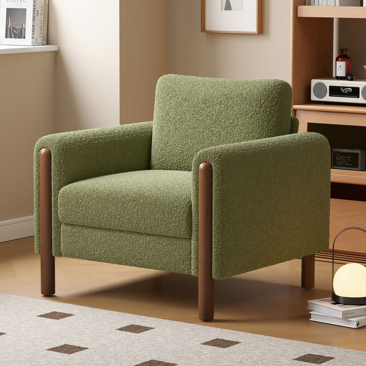 Merax Teddy Upholstered Single Sofa Accent Chair