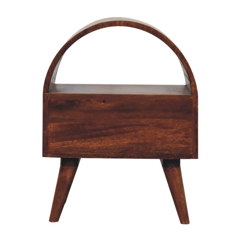 Artisan Furniture Solid Wood Chestnut Dome Bedside