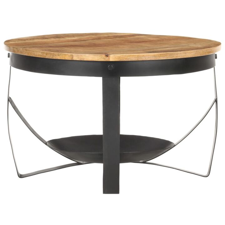 vidaXL Coffee Table 26.8"x16.9" Rough Mango Wood