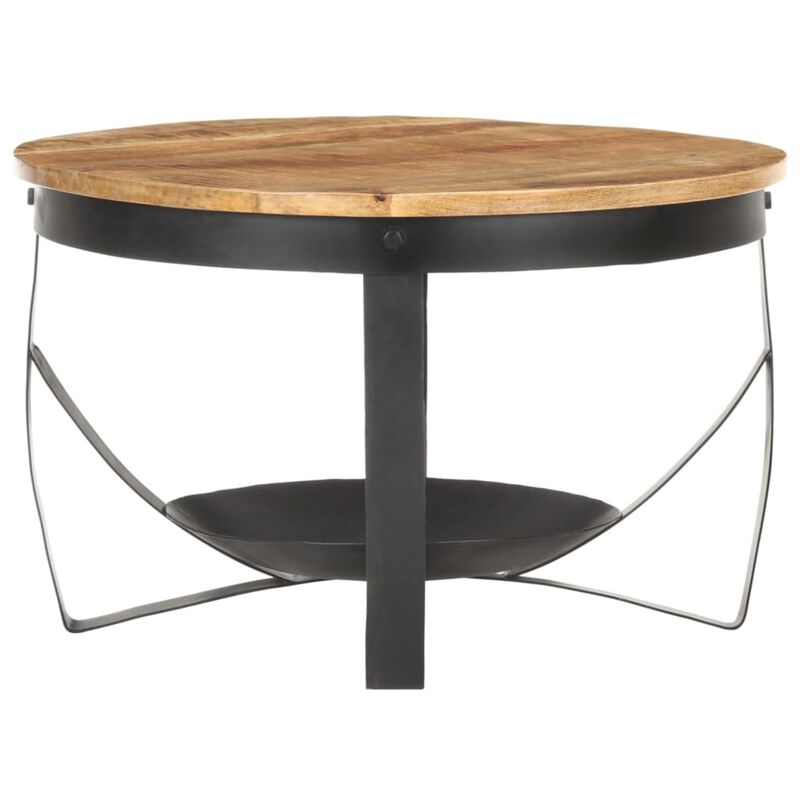 vidaXL Coffee Table 26.8"x16.9" Rough Mango Wood