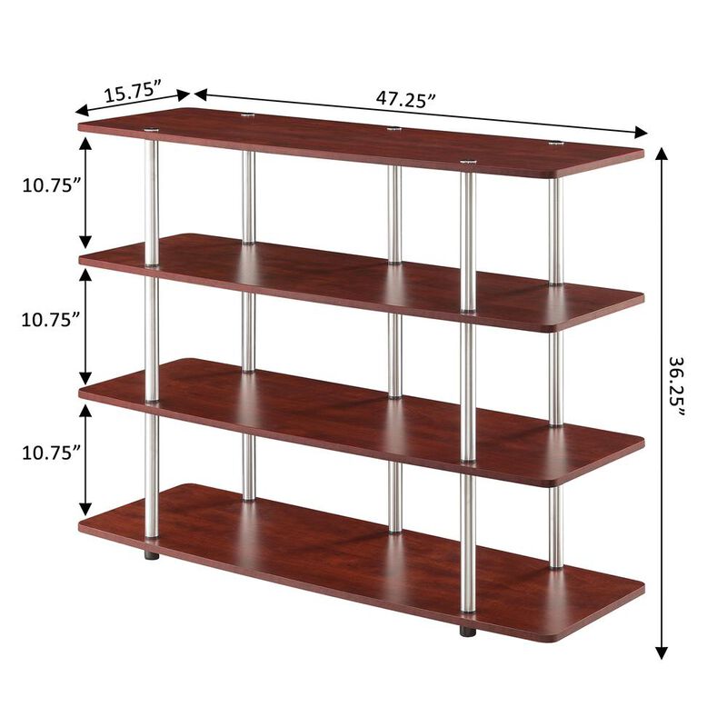 Convience Concept, Inc. Designs2Go XL Highboy 4 Tier TV Stand - Cherry