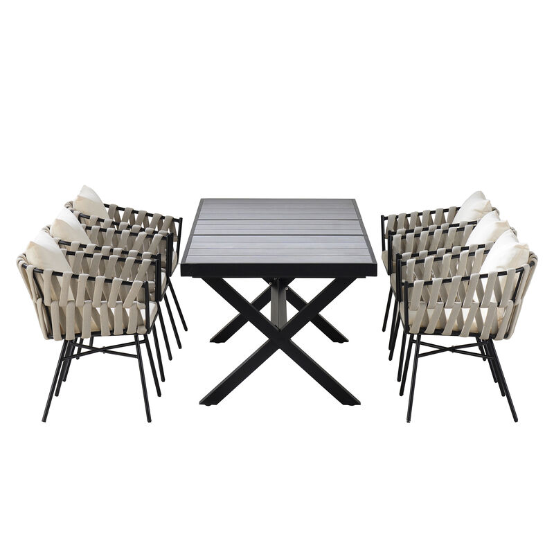 Merax Outdoor Patio Dining Table Chairs Set