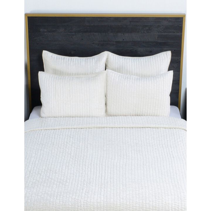 Lipa 20 x 26 Classic Handmade Standard Pillow Sham, Rayon Velvet-Benzara