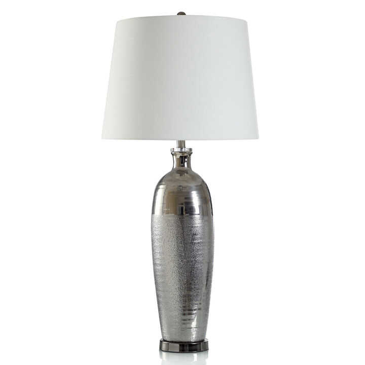 Metallic Silver Table Lamp