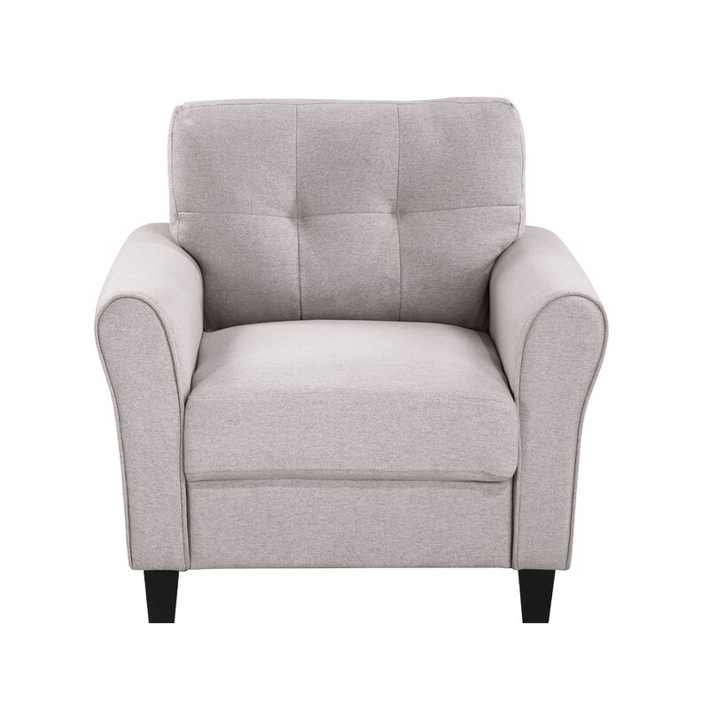 Merax Linen Upholstered Couch Single Sofa Chair