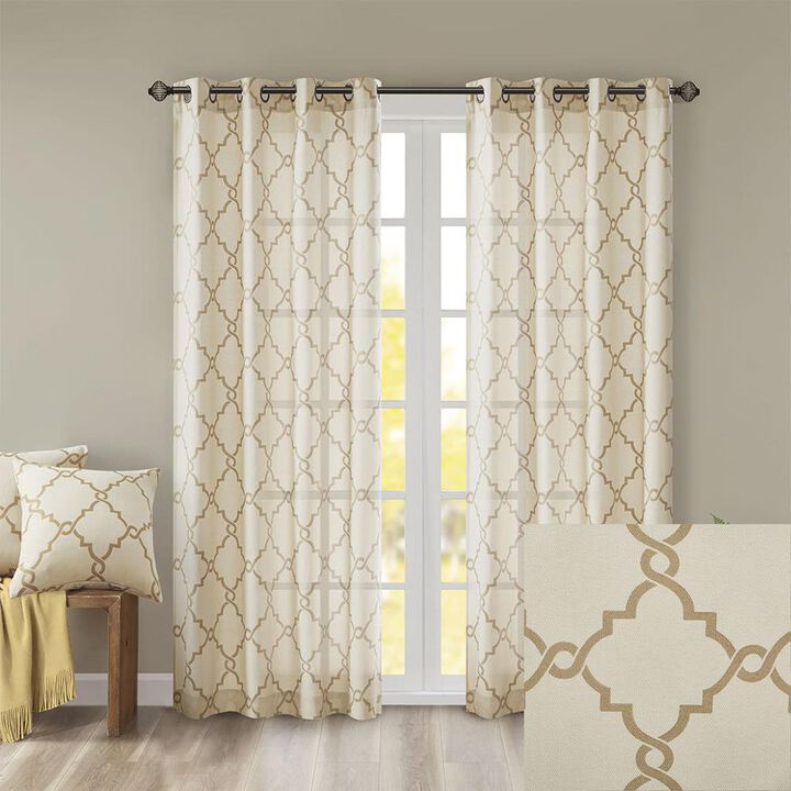 Madison Park 68% Polyester 29% Cotton 3% Rayon Fretwork Printed Panel,MP40-3599