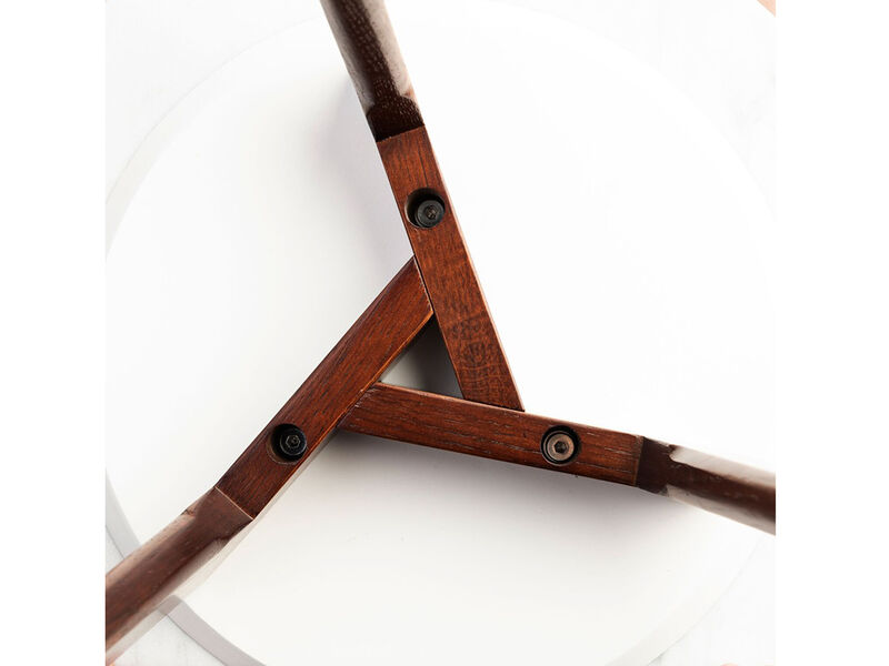 Cherie 15" Round Italian Carrara Side Table