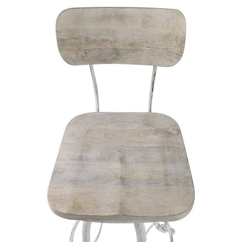 Carolina Living Mason Adjustable Barstool - Whitewash