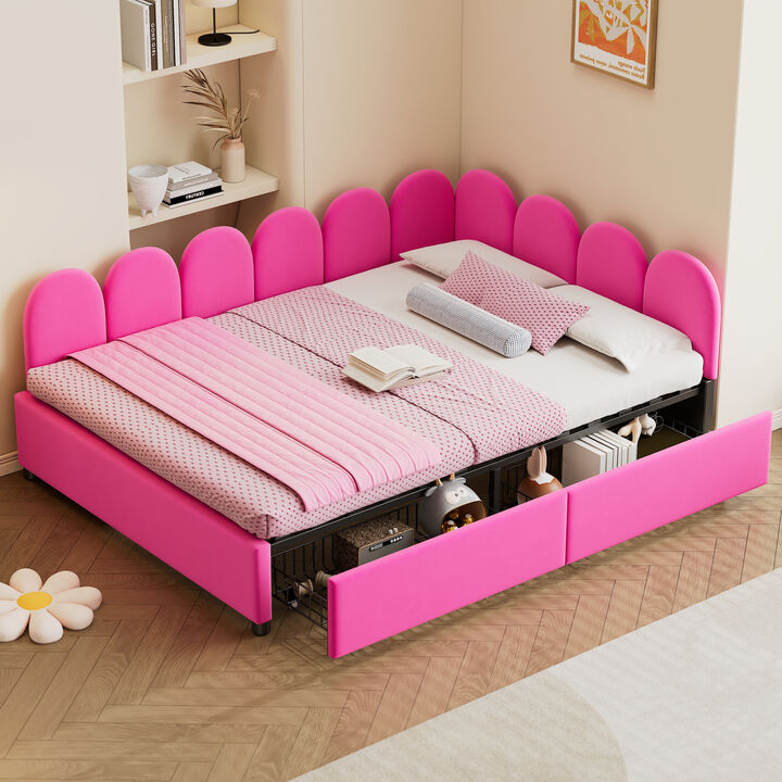 Merax Upholstered Daybed with 2 Drawers