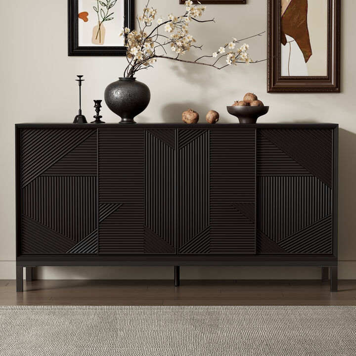 Merax Modern Accent Cabinet with Sliding Doors