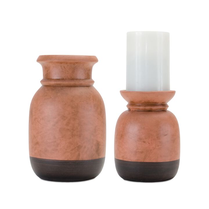 Set of 2 Candle Holders for Elegant Home Décor and Ambient Lighting