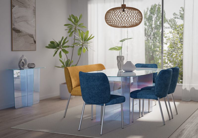 Fomo Chenille-upholstered Dining Chair