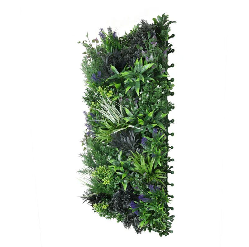 Premium Artificial Green Wall Rustic Botanical Lavender 40"x 20" Commercial Grade UV Resistant