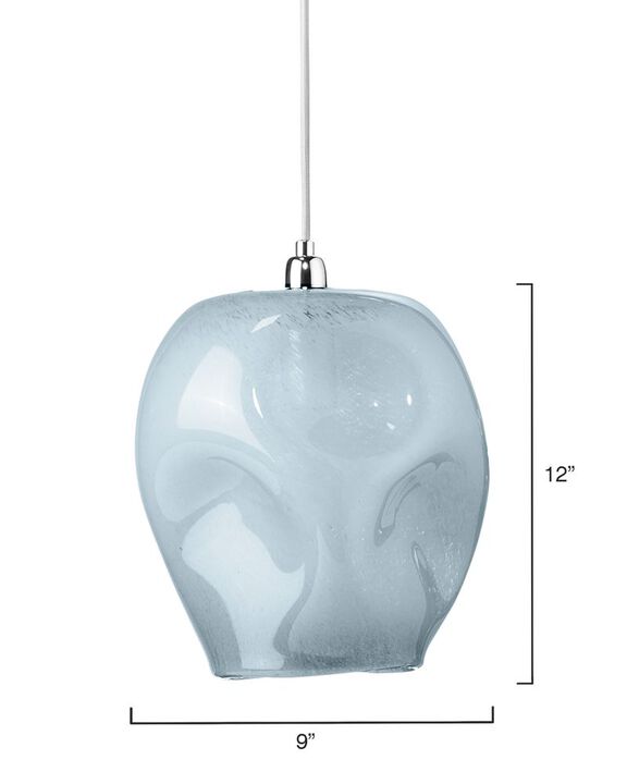 Dimpled Glass Pendant, Blue